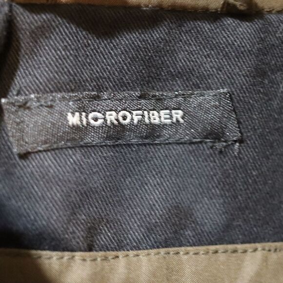 Claiborne Brown Grunge Bomber Jacket with Classic Collar and Ribbed Cuffs 3X - Picture 8 of 11